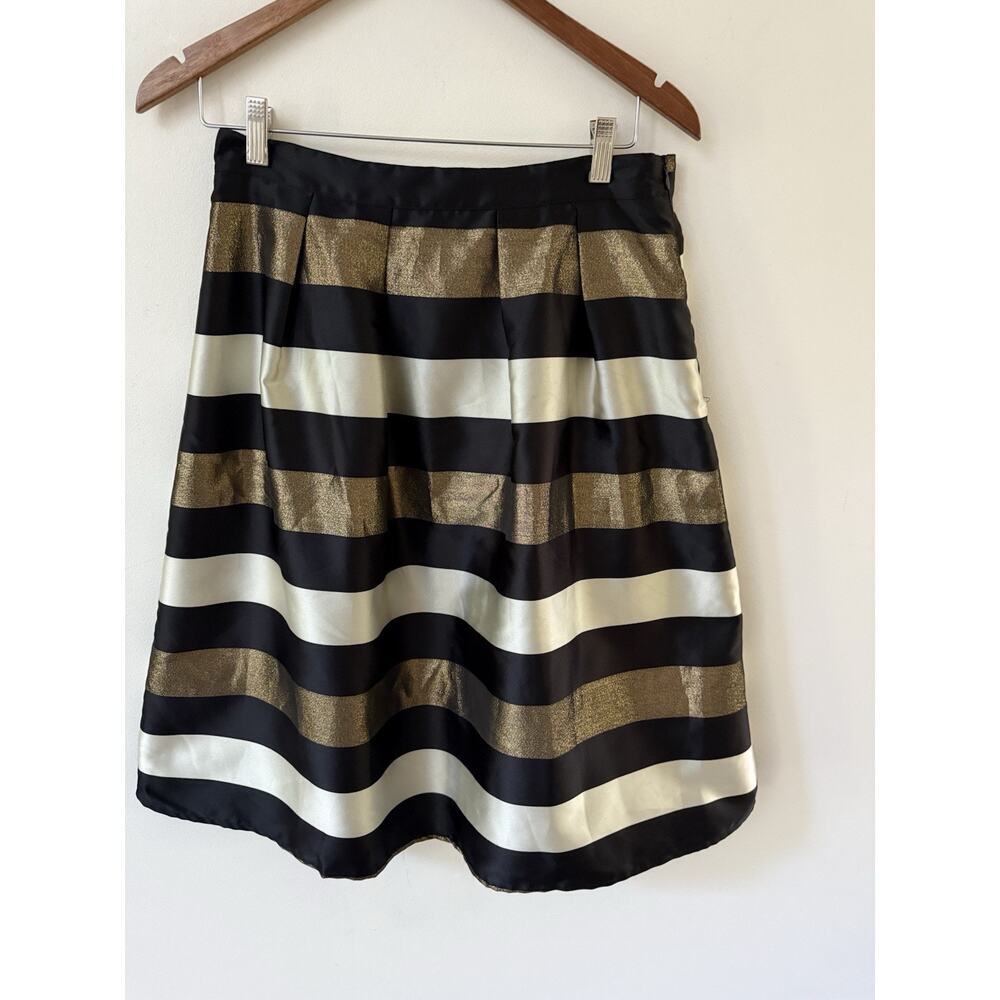 Do+Be Metallic Skirt Size Large A Line Pleated Y2K Holiday Formal Cocktail